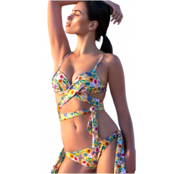 bikini intrecciato sulla vita vista anteriore indossato