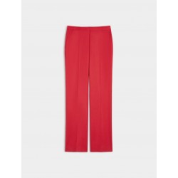 Pantaloni in tessuto stretch rosso vista anteriore