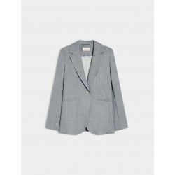 Blazer sfiancata in jersey grigio vista anteriore