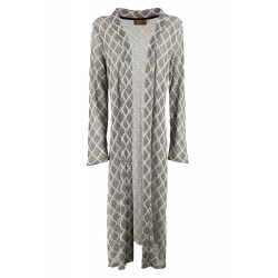 Cardigan Lungo senza bottoni in lurex vista anteriore