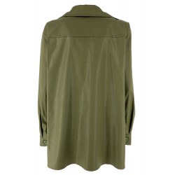 Giacca oversize verde vista posteriore