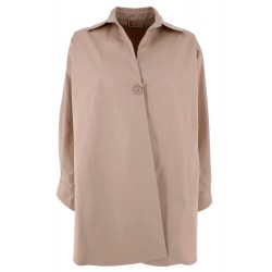 Giacca trench oversize beige vista anteriore