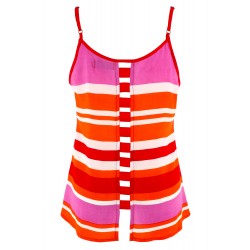 Top con spalline regolabili scollo a V vista posteriore