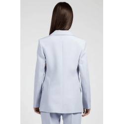 Blazer doppio petto lavanda vista posteriore indossata