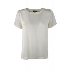 T-shirt mezza manica burro vista anteriore