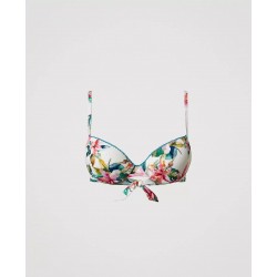 foto bikini intero-bikini push-up stampa fiori bianco twinset