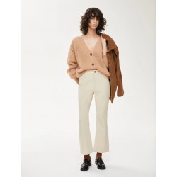 PANTALONI BOOTCUT VELLUTO BURRO - I BLUES - vista anteriore indossato