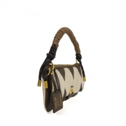 POCHETTE DOPPIA IN ECRU' - LE PANDORINE - vista di profilo