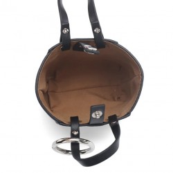 PORTACHIAVI MINI BORSA LITTE P "YES WE ME" NERA - LE PANDORINE