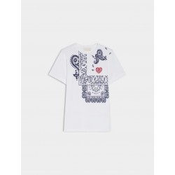 T-SHIRT FANTASIA STAMPATA BIANCA IN COTONE - IBLUES