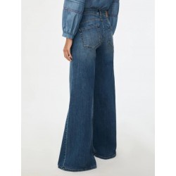 EANS A ZAMPA OVER  BLUE JEANS - IBLUES - IBLBIANCA - vista posteriore indossato