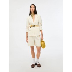 BLAZER DONNA PIQUE' BIANCO IBLOGGI - IBLUES - vista anteriore indossato