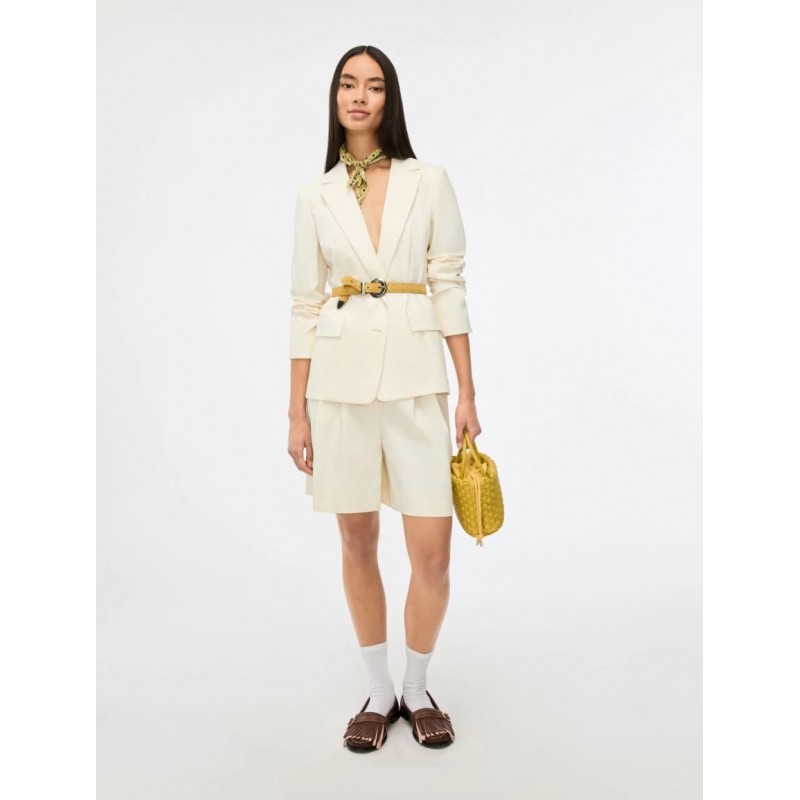 BLAZER DONNA PIQUE' BIANCO IBLOGGI - IBLUES - vista anteriore indossato