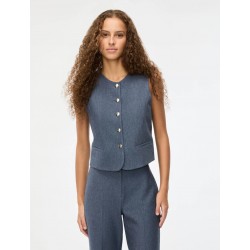 GILET ADERENTE IN JERSEY BLU - IBLUES - IBLGILET - vista anteriore indossato