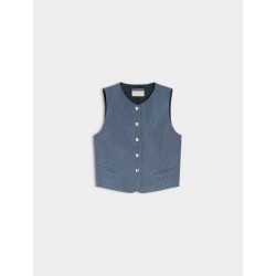 GILET ADERENTE IN JERSEY BLU - IBLUES - IBLGILET