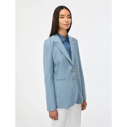 BLAZER IN JERSEY A RIGHE AZZURRO - I BLUES - IBLURBANFRESCO - vista anteriore indossato