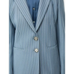 BLAZER IN JERSEY A RIGHE AZZURRO - I BLUES - IBLURBANFRESCO - vista in primo piano
