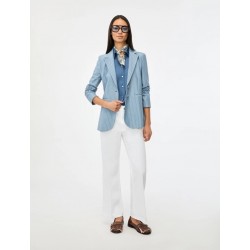 BLAZER IN JERSEY A RIGHE AZZURRO - I BLUES - IBLURBANFRESCO