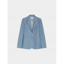 BLAZER IN JERSEY A RIGHE AZZURRO - I BLUES - IBLURBANFRESCO