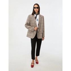 BLAZER DONNA A QUADRI TABACCO - I BLUES - IBLTABACCO -
