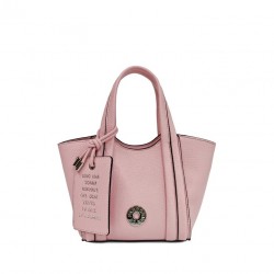 BORSA PICCOLA CON TRACOLLA ROSA - LE PANDORINE - vista frontale