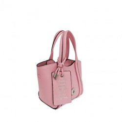 BORSA PICCOLA CON TRACOLLA ROSA - LE PANDORINE - vista profilo