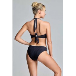 BIKINI ALLACCIATO AL COLLO NERO - VACANZE ITALIANE - OLIMPIA.jpg - vista posteriore indossato