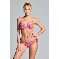 BIKINI PUSH-UP CON LACCETTI MULTICOLOR - VACANZE ITALIANE - MALIA.jpg - vista anteriore indossato