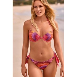 BIKINI PUSH-UP CON LACCETTI MULTICOLOR - VACANZE ITALIANE - MALIA.jpg - vista anteriore indossato