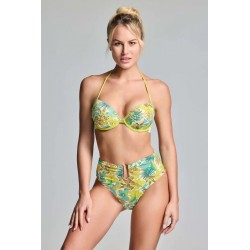 BIKINI DONNA PUSH-UP VITA ALTA FANTASIA TROPICALI - VACANZE ITALIANE - TEA.jpg - vista anteriore indossato