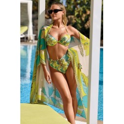 BIKINI DONNA PUSH-UP VITA ALTA FANTASIA TROPICALI - VACANZE ITALIANE - TEA.jpg - vista anteriore indossato