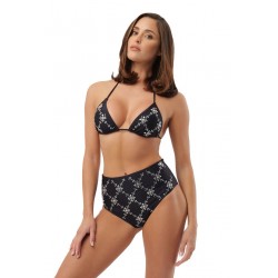 BIKINI TRIANGOLO CON STRASS VITA ALTA BRASILIANANERO - ADORE - ISLA.jpg - vista anteriore indossato