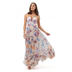 GONNA LUNGA COPRICOSTUME FLOREALE - ADORE BIKINI - ANNIE.jpg vista anteriore indossata