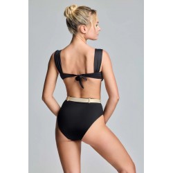 BIKINI CON FERRETTO VITA ALTA NERO - VACANZE ITALIANE - GLORIA