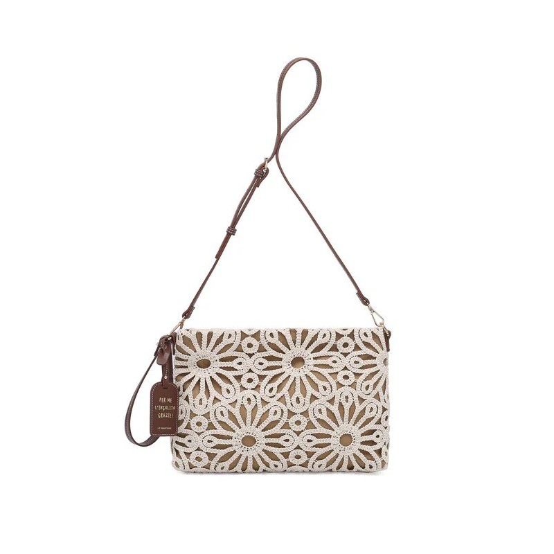 BORSA TRACOLLA IN PIZZO CON MOTIVO FLOREALE PANNA - LE PANDORINE.jpg - vista anteriore