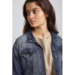 Giubbino di jeans vista anteriore  dettaglio