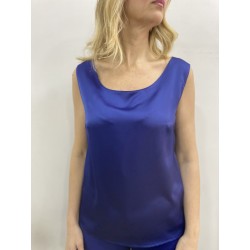 Tailleur tre pezzi blu oltremare vista anteriore top dettaglio