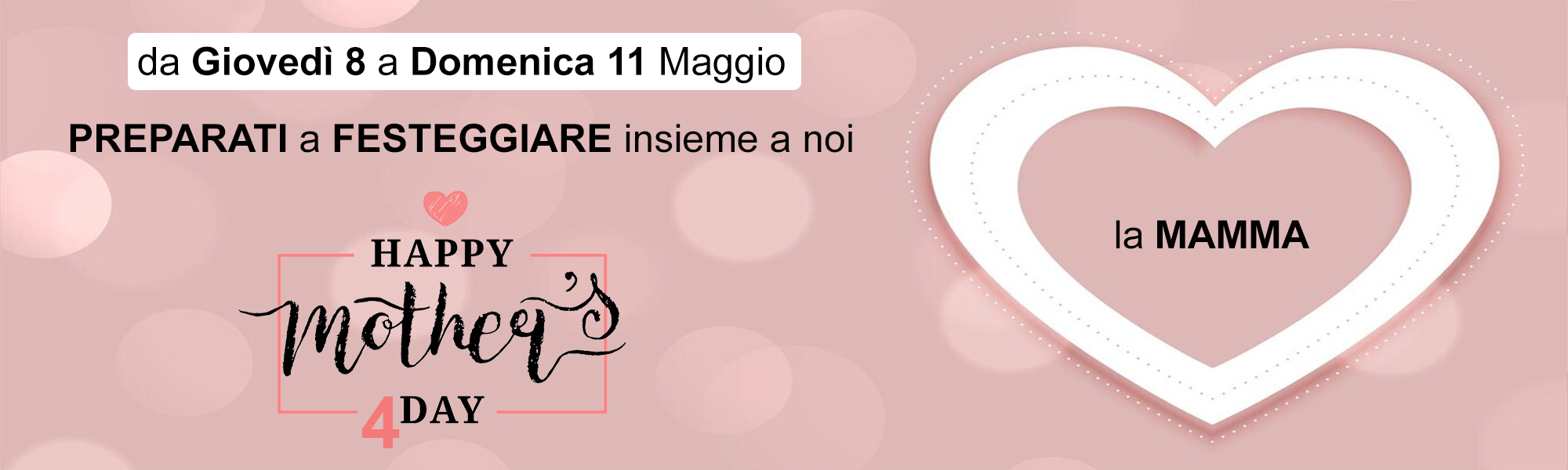 Preparati a Festeggiare con Boutique Pirozzi la MAMMA